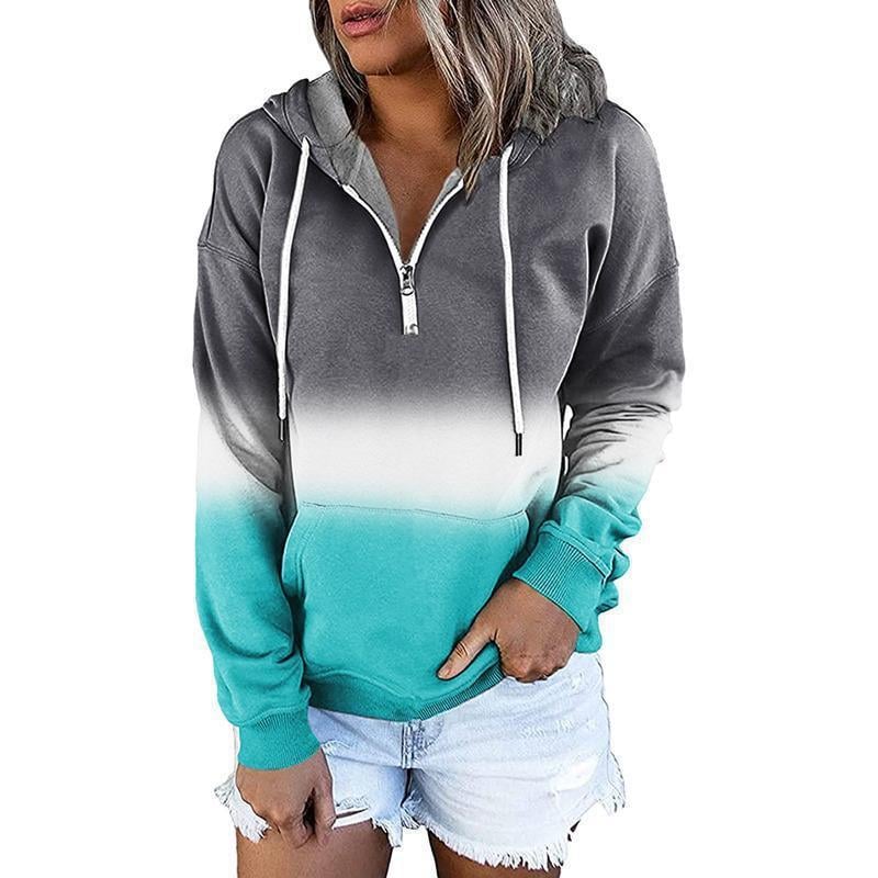 Women's Hooded Drawstring Long Sleeve Sweatshirt