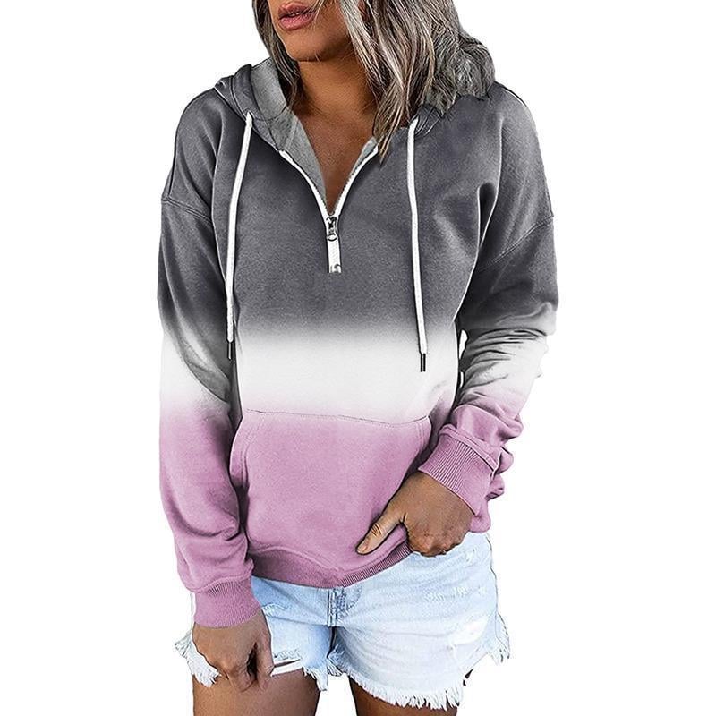 Women's Hooded Drawstring Long Sleeve Sweatshirt