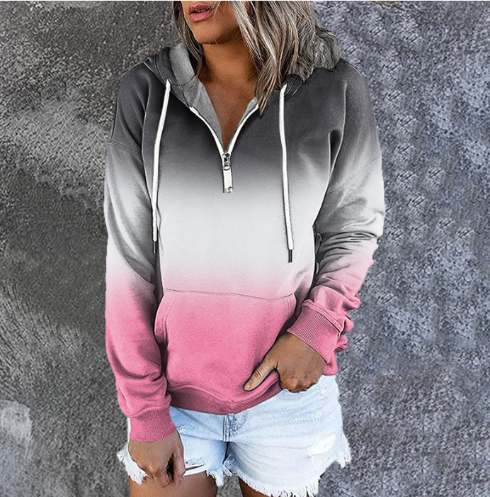 Women's Hooded Drawstring Long Sleeve Sweatshirt