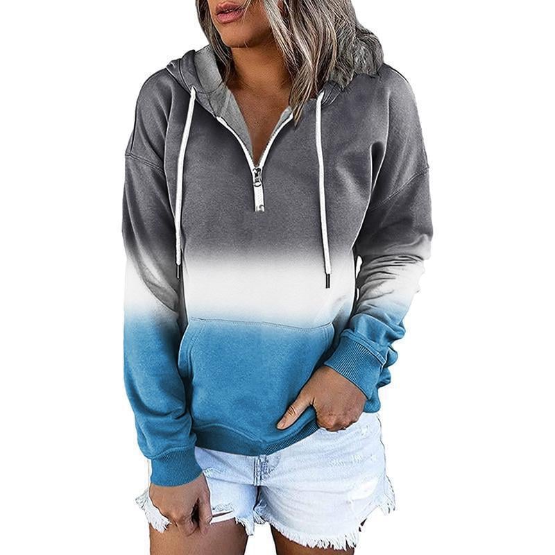Women's Hooded Drawstring Long Sleeve Sweatshirt