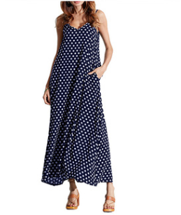Spring Women's Fashion Polka Dot Maxi Dress