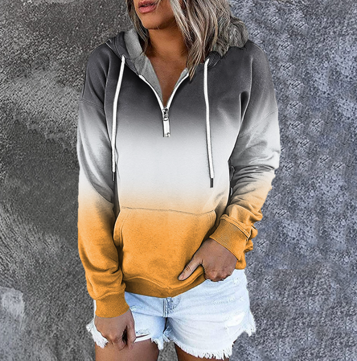 Women's Hooded Drawstring Long Sleeve Sweatshirt
